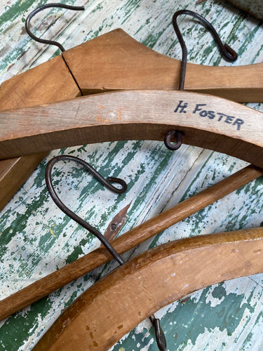 An Assortment of Vintage Timber Coat Hangers (Sold Individually)