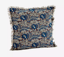 Load image into Gallery viewer, Madam Stoltz Printed Cushion with Fringes (Was $86, now  $43)