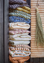 Load image into Gallery viewer, Madam Stoltz Printed Mattress Cover Multicolour Stripe