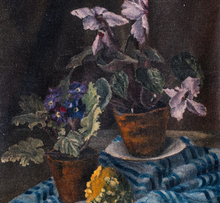 Load image into Gallery viewer, Violets Canvas Painting Zip Clutch - Swarm
