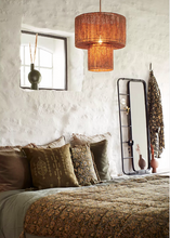 Load image into Gallery viewer, Madam Stoltz Printed Cushion with Fringes (Was $86, now  $43)