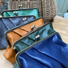 Load image into Gallery viewer, Australian made pleated leather clutch