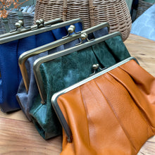 Load image into Gallery viewer, Australian made pleated leather clutch