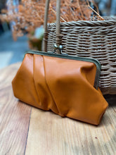 Load image into Gallery viewer, Australian made pleated leather clutch