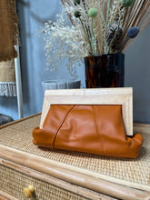 Load image into Gallery viewer, Australian made timber and leather clutches