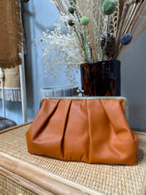 Load image into Gallery viewer, Australian made pleated leather clutch