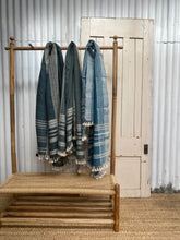Load image into Gallery viewer, Hand Woven Shawls or Throws (Dusty Blues) Reduced from $195