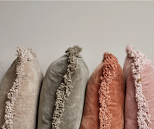 Load image into Gallery viewer, Fringed Cotton Velvet Cushions