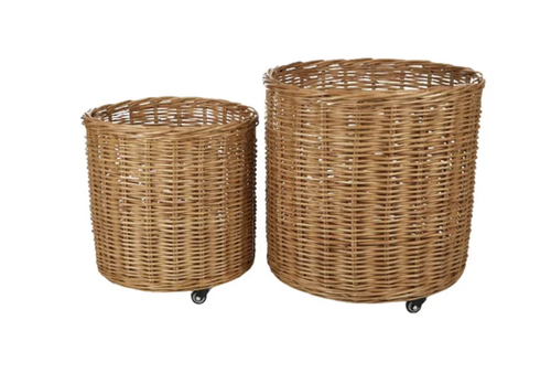 Ana Willow Baskets on Wheels