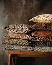 Load image into Gallery viewer, Madam Stoltz Printed Cushion with Fringes (Was $86, now  $43)