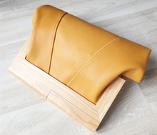 Load image into Gallery viewer, Australian made timber and leather clutches