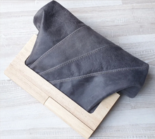 Load image into Gallery viewer, Australian made timber and leather clutches