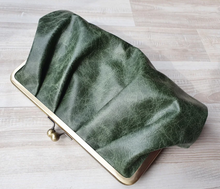 Load image into Gallery viewer, Australian made pleated leather clutch