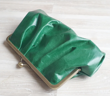 Load image into Gallery viewer, Australian made pleated leather clutch