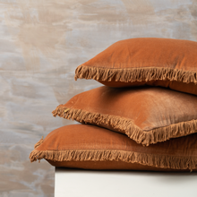 Load image into Gallery viewer, Fringed Cotton Velvet Cushions