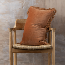 Load image into Gallery viewer, Fringed Cotton Velvet Cushions