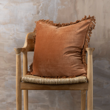 Load image into Gallery viewer, Fringed Cotton Velvet Cushions