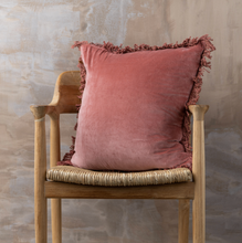 Load image into Gallery viewer, Fringed Cotton Velvet Cushions