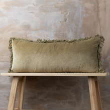Load image into Gallery viewer, Fringed Cotton Velvet Cushions