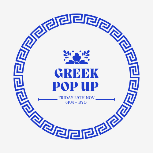 Greek Pop-up Supper Nov 29 th