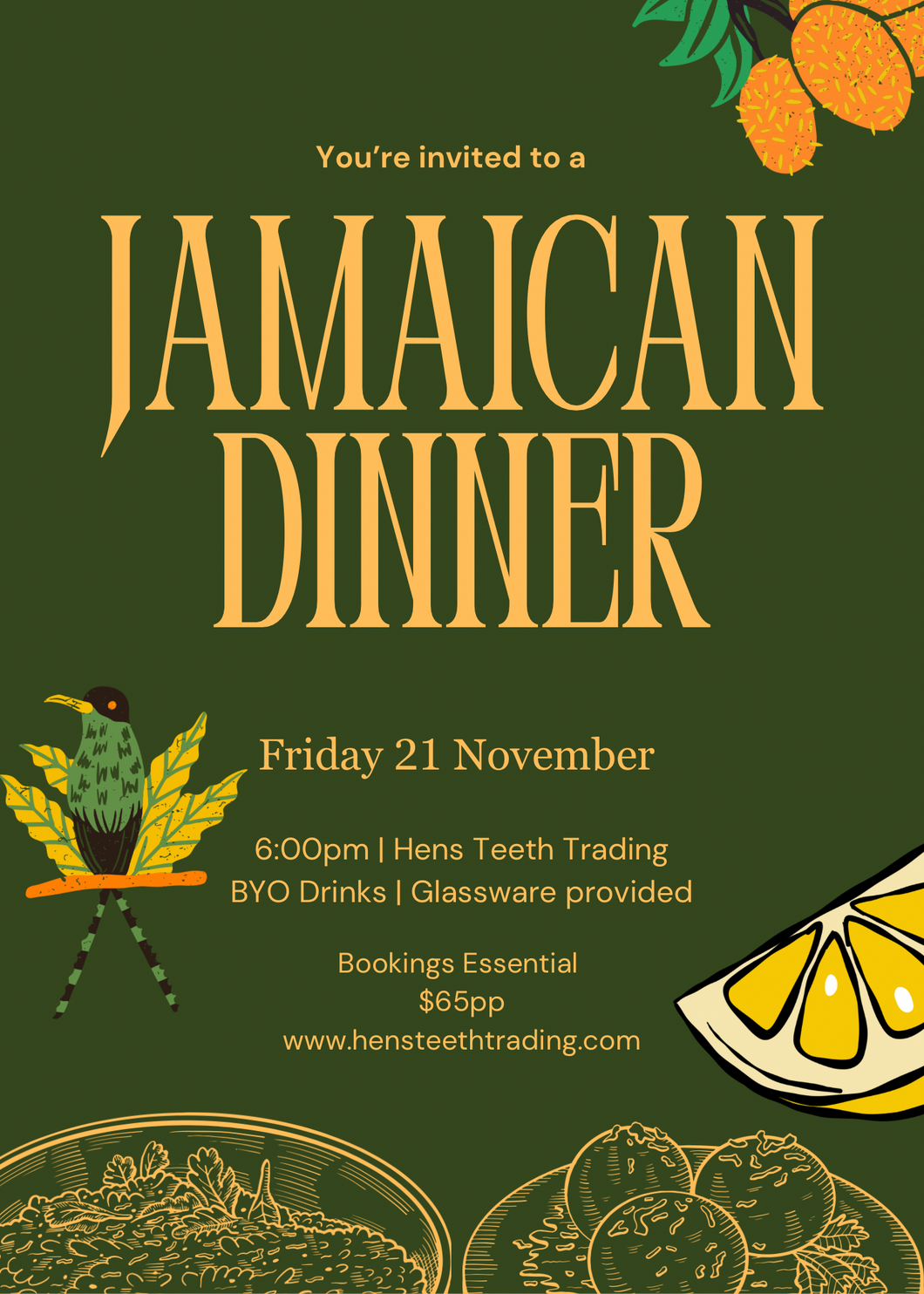 Jamaican Pop Up Dinner Friday 21st November