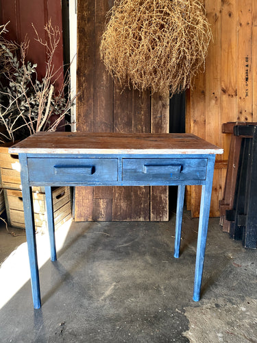 Little Blue Salvaged Desk