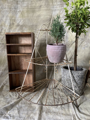 Small Vintage Corner Plant Stand