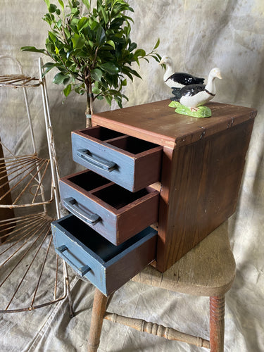 Charming Small Set of Bench Top Drawers