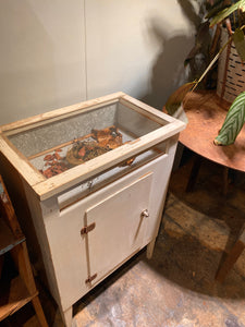 Glass Topped Medical Side Table