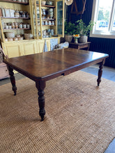 Load image into Gallery viewer, Large Extendable Antique Dining Table on Castors