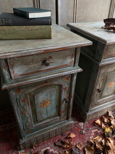 Folk Inspired Pair of Bedsides