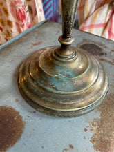 Load image into Gallery viewer, Elegant Tarnished Silver Pedestal Serving Dish