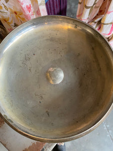 Elegant Tarnished Silver Pedestal Serving Dish