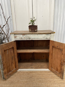 Quaint White Shield Cupboard