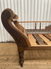 Load image into Gallery viewer, Rustic Timber Day Bed with Pretty Carved Details