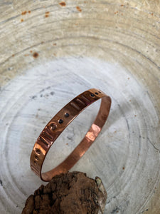 Meg Woodhead Stamped Copper Bangle #2