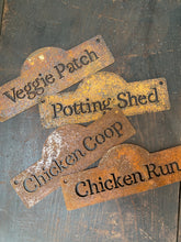 Load image into Gallery viewer, Rusty Metal Garden Signage