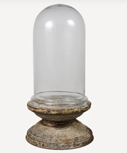 Load image into Gallery viewer, Iron and Glass Pedestal Cloche