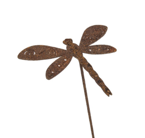 Rusty Dragonfly Stake - Small