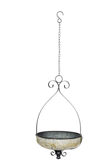 Hanging Pot Holder / Bird Feeder Zinc