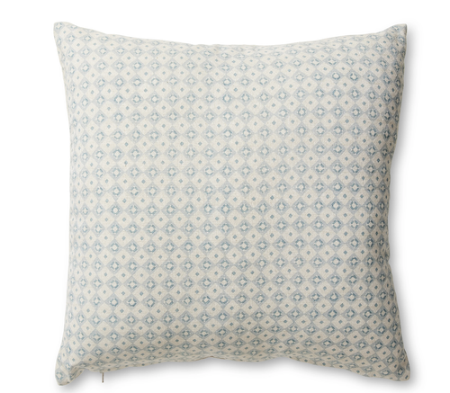Samira Blue Diamond Block Print Cushion