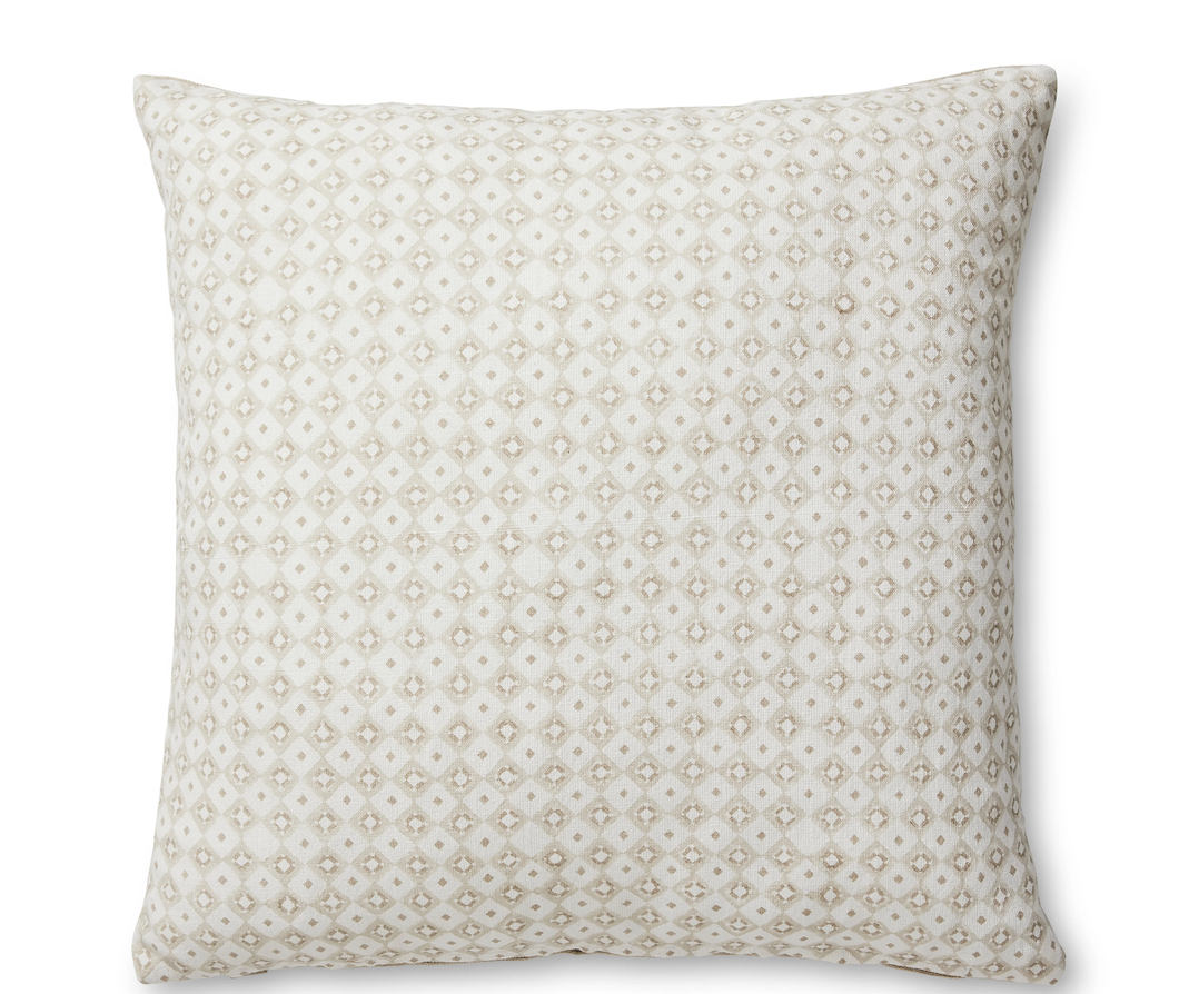 Samira Neutral Diamond Block Print Cushion
