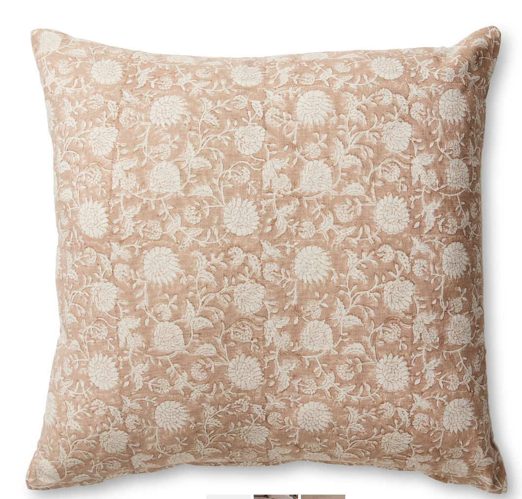 Delilah Rust Block Print Cushion