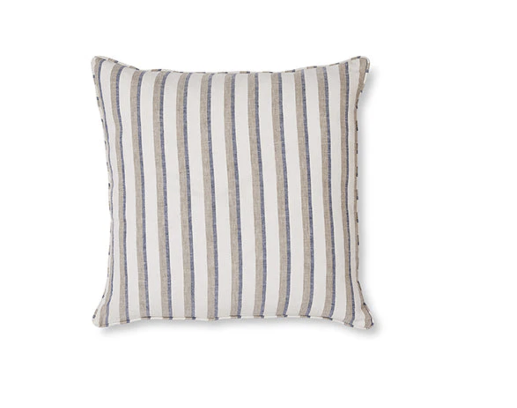 Hampton Blue / Taupe Stripe Cushion