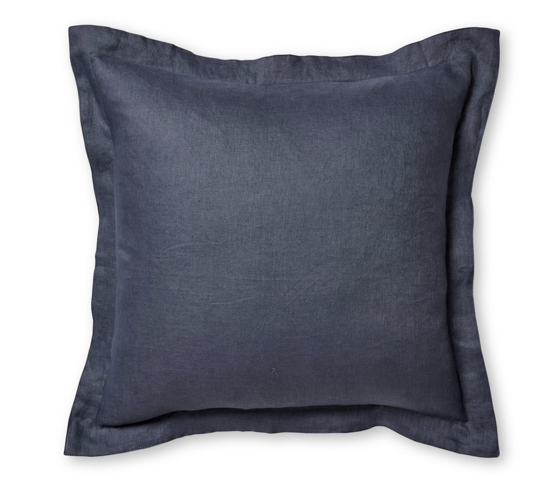 Riley Denim Blue Linen Cushion
