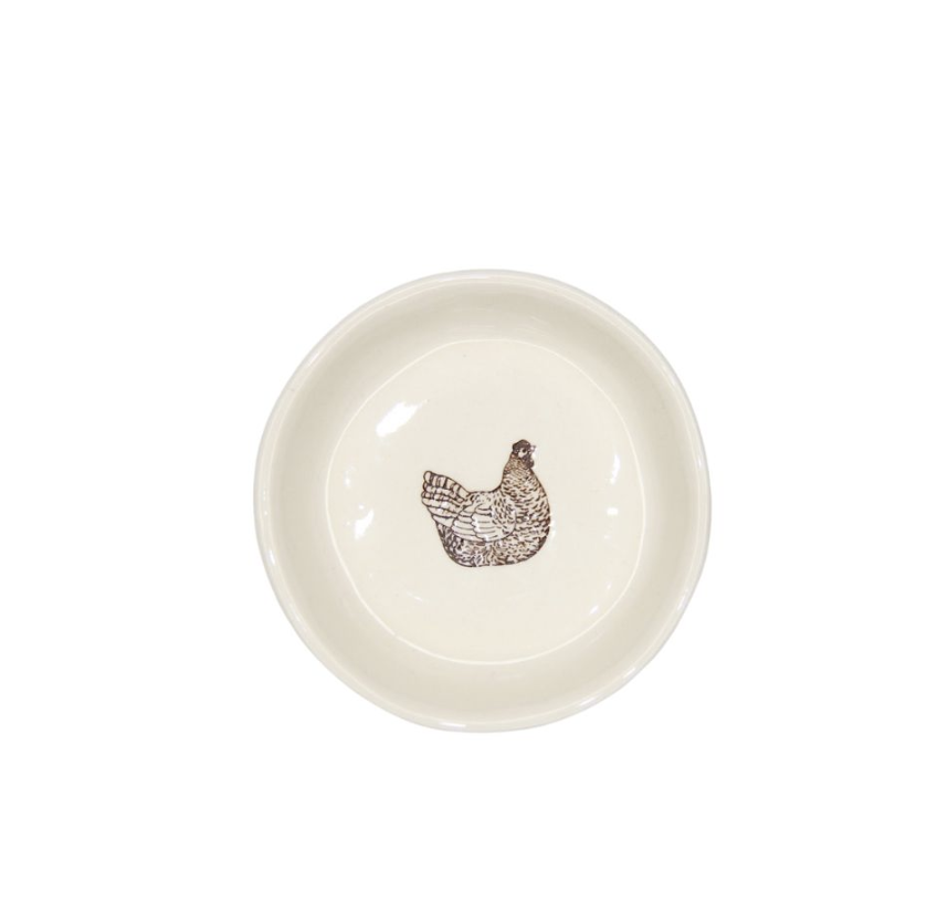 Small Ceramic Chicken Dish