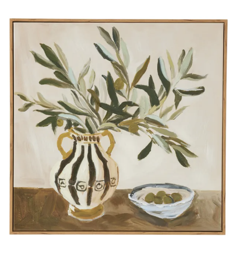 Corleone Teak Frame Oil Painting