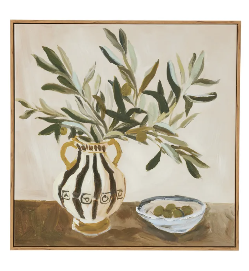 Corleone Teak Frame Oil Painting