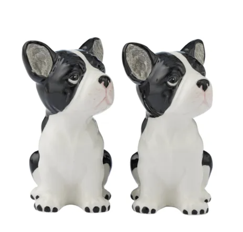 Frenchie S/2 Salt and Pepper Shakers