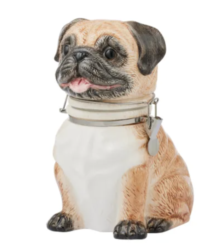 Pug Ceramic Storage Jar